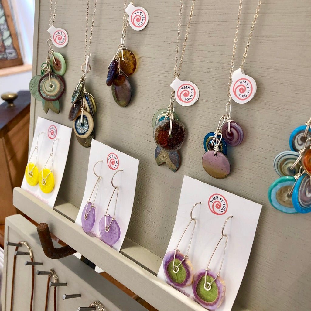 Handmade jewelry at Exhibit B Gallery in Souderton, PA