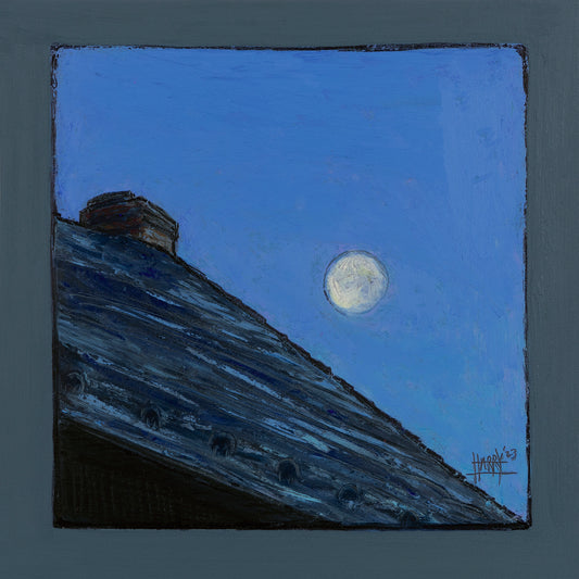 Moon Over Slate Roof