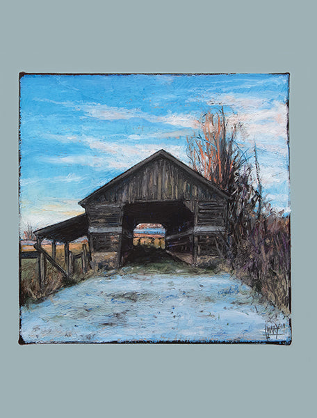 Greeting Card - Drive-In Corn Crib