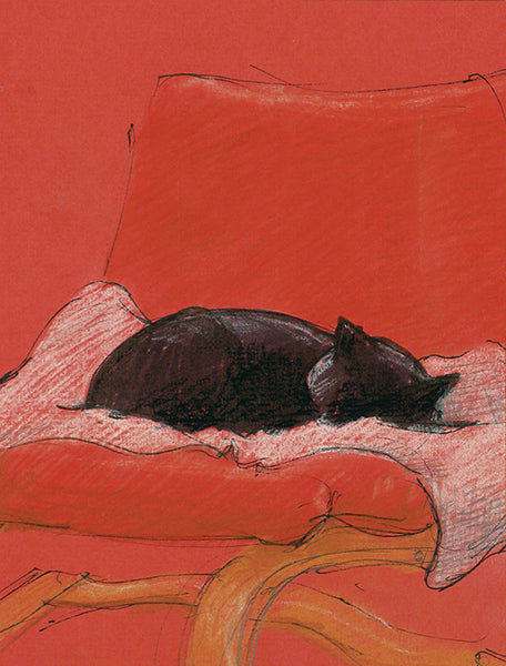 Greeting Card - Little Enid in Red Chair