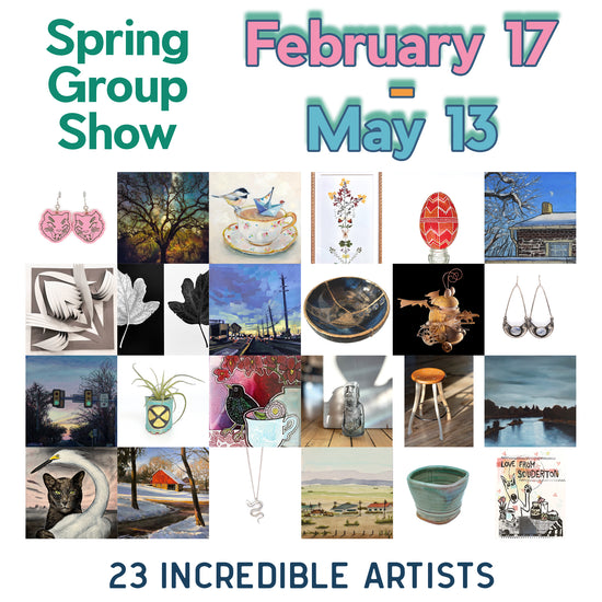 Spring art show of 23 artists and makers at Exhibit B Gallery in Souderton