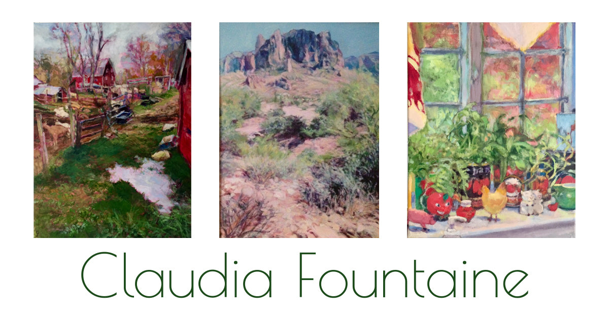 Fall art show featuring Claudia Fountaine's paintings at Exhibit B Gallery in Souderton, PA