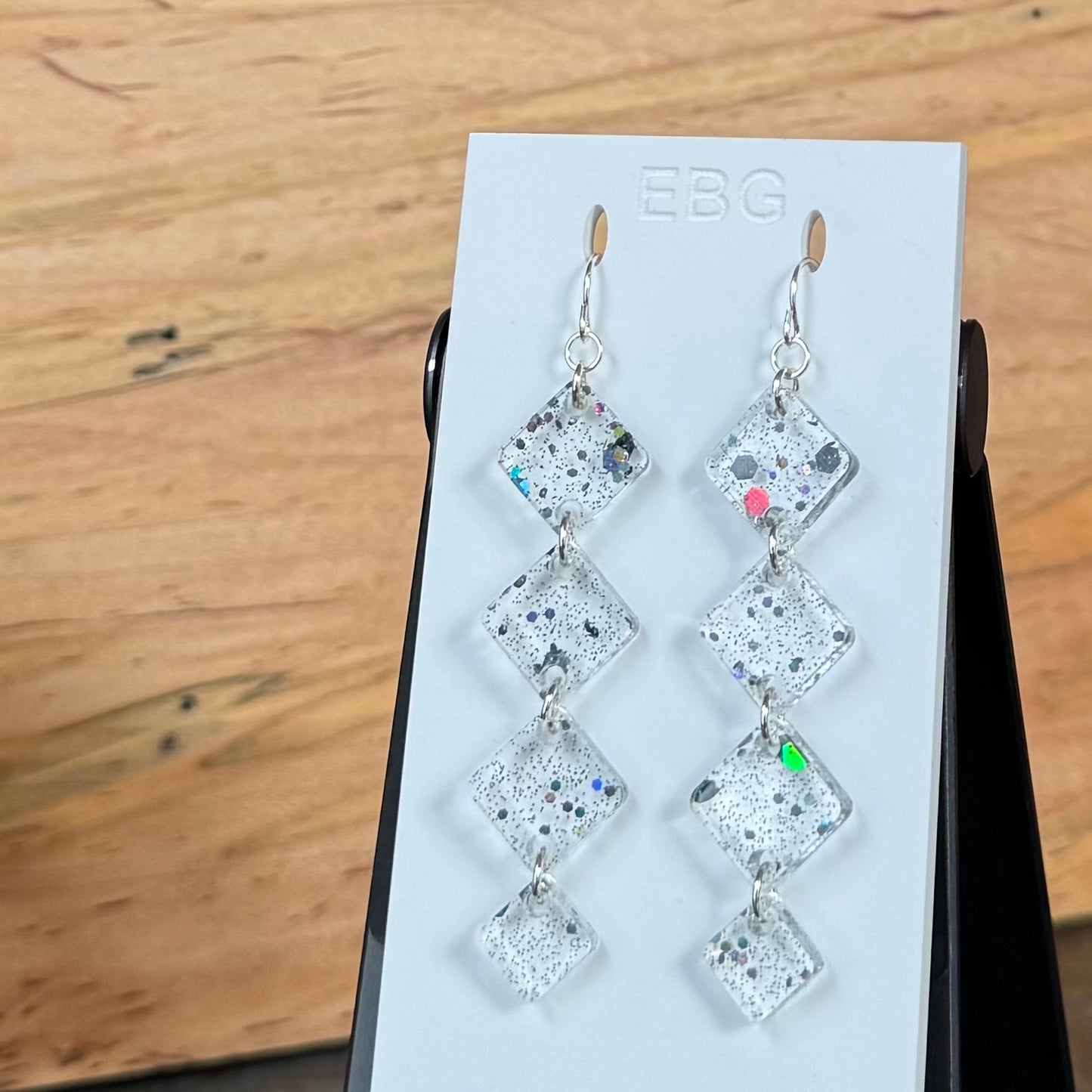 Long Diamond Earrings - Ice