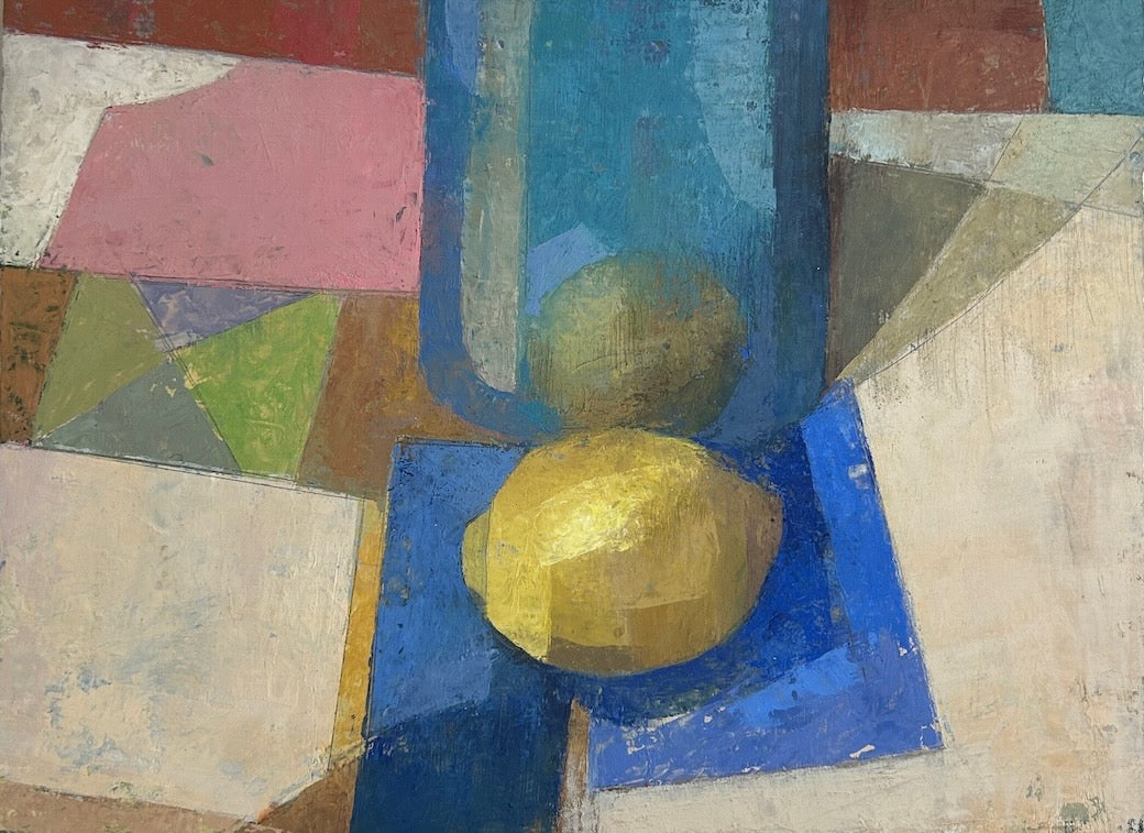 Lemon And Blue Pitcher