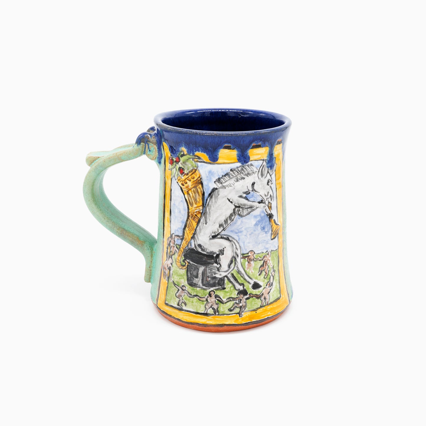 Mug with Horse Playing Music for Satyrs