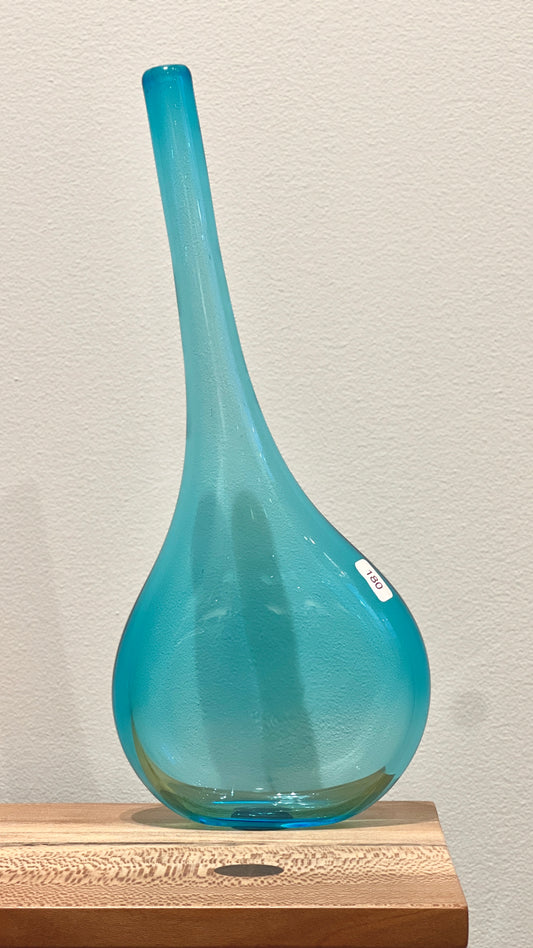 Leaning Vase - cyan