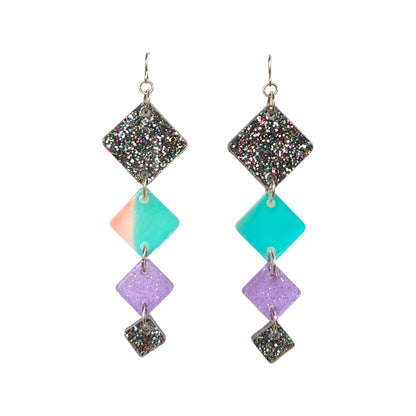 Long Diamond Earrings - Glitter